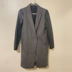 Zara Black and Gray Blazer Coat